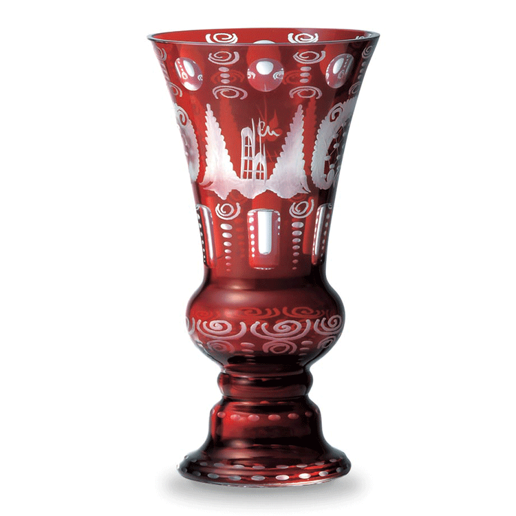 エーゲルマン　レッド　花瓶　21cm　EGR-201