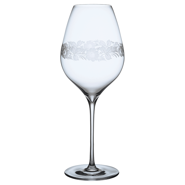 ボヘミア　フラワーモチーフ　ワイングラス circlet　EGL-461