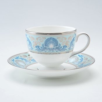 ウェッジウッド　ドルフィンブルー　ティーカップ&ソーサー（珈琲紅茶兼用）の写真