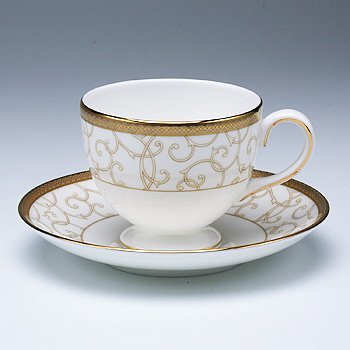 ウェッジウッド　セレスチャルゴールド　ティーカップ&ソーサー（珈琲紅茶兼用）  の写真