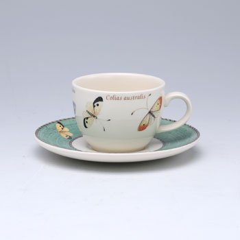 ウェッジウッド　サラズガーデン　コーヒーカップ&ソーサー(グリーン) の写真