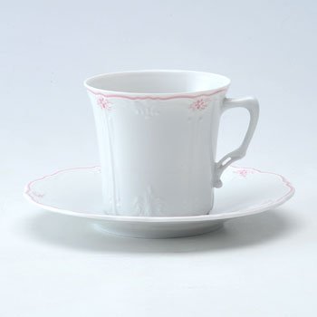 フッチェンロイター　エステールピンク　コーヒーカップ&ソーサー の写真