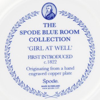 スポード　ブルールーム　コレクションプレート　井戸端の少女　BLRGW0100のサムネイル
