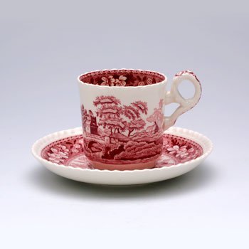スポード　タワーピンク　コーヒーカップ&ソーサー の写真