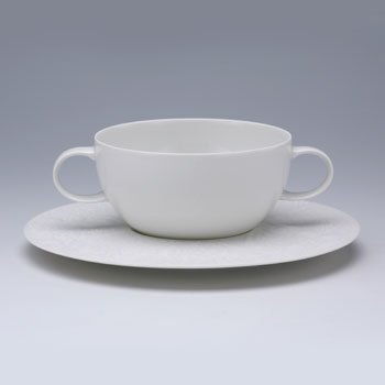 ローゼンタール　魔笛ホワイト　スープカップ&ソーサーの写真