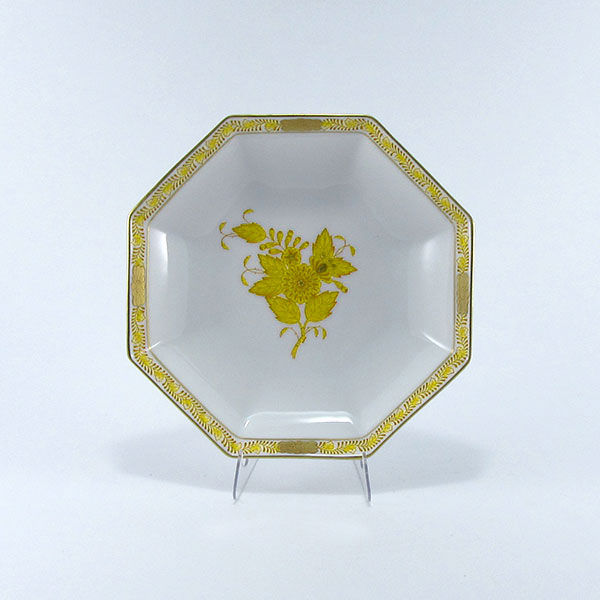 ヘレンド　アポニーイエロー　小皿(オクタゴナル)11cm　AJ-4307-1-00の写真