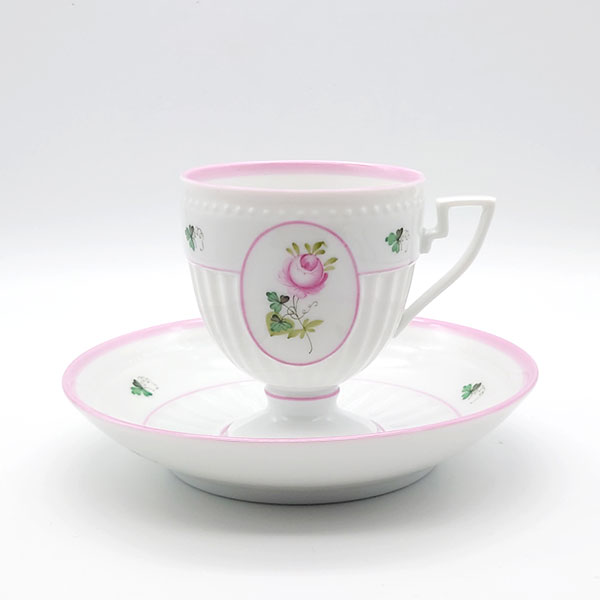 ヘレンド　ウィーンの薔薇ピンク　コーヒーカップ&ソーサー(アンピール)　VRH-X4-4467-0-00の写真