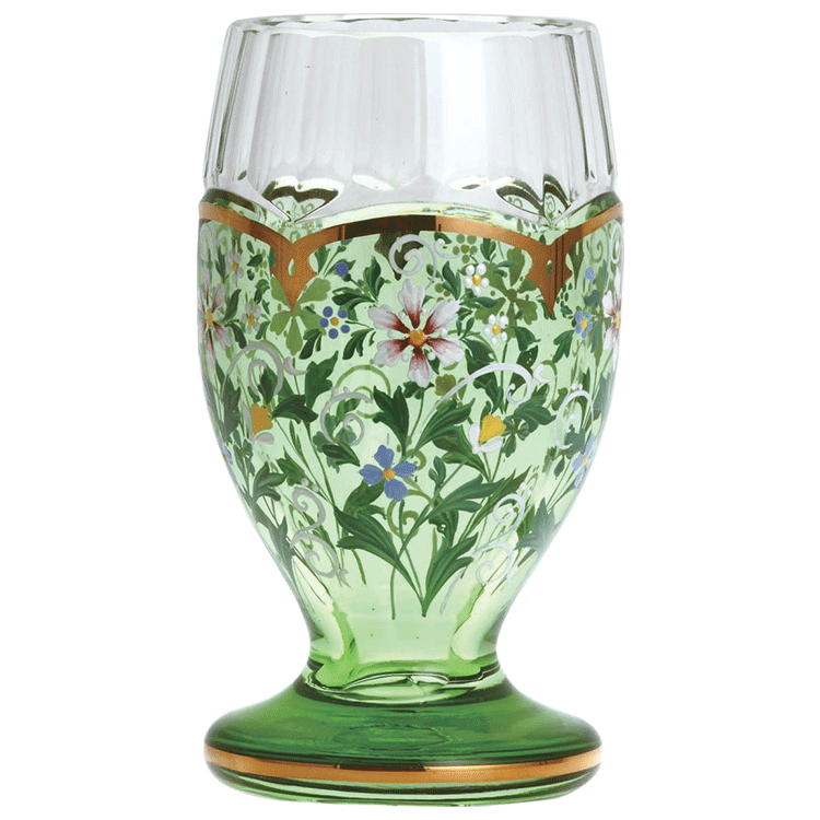エーゲルマン　オーバーレイド・グリーン　花瓶 15cm　EGOV-105