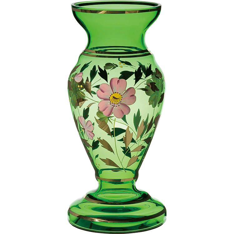 ボヘミア　カリガラス　花瓶26.5cm　EGV-514の写真