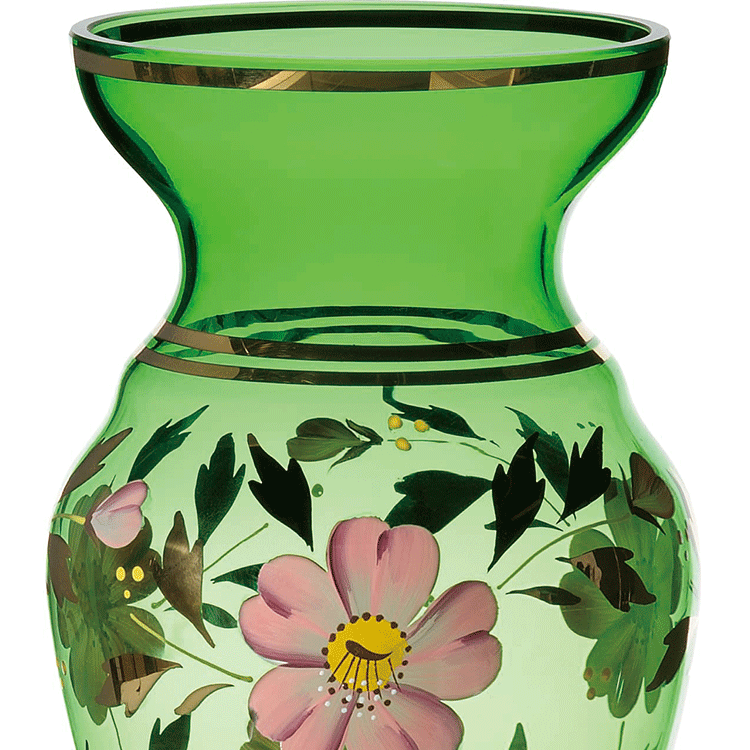 ボヘミア　カリガラス　花瓶26.5cm　EGV-514のサムネイル