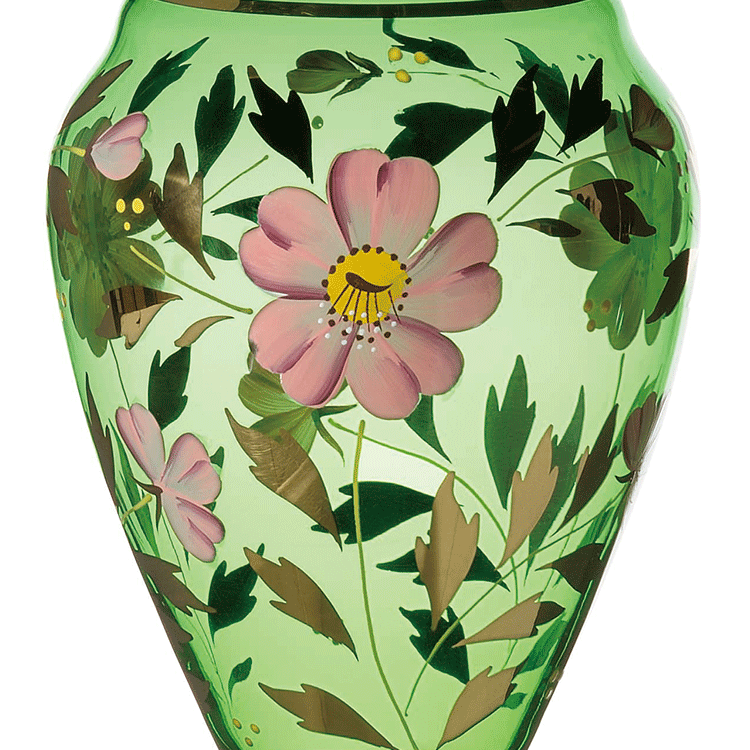 ボヘミア　カリガラス　花瓶26.5cm　EGV-514のサムネイル