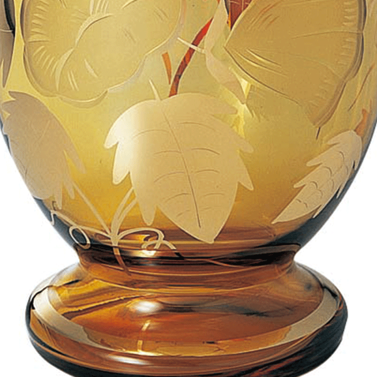 ボヘミア　カリガラス　花瓶26cm　26745/8304/10のサムネイル