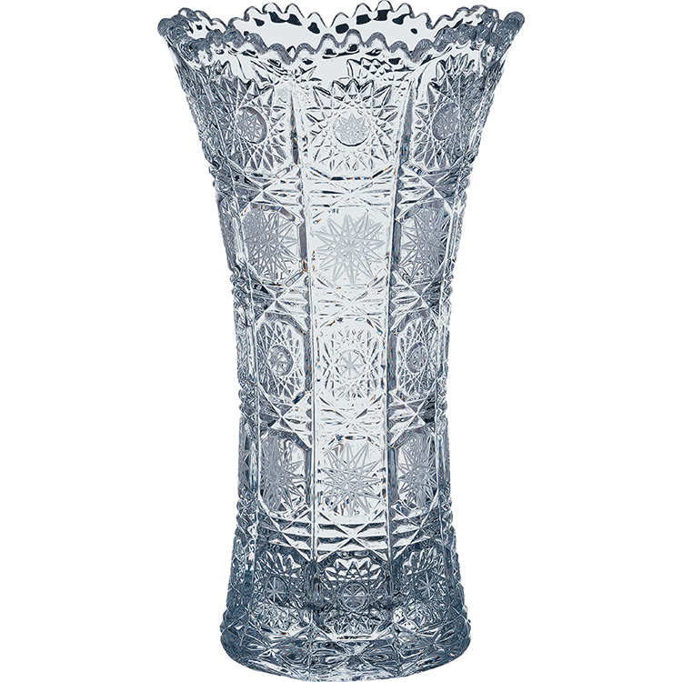 ボヘミア　クリスタル　花瓶22cm　SVV-600