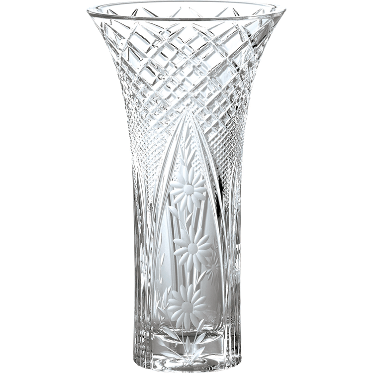 ボヘミア　クリスタル　花瓶25.7cm　SVLF-401の写真