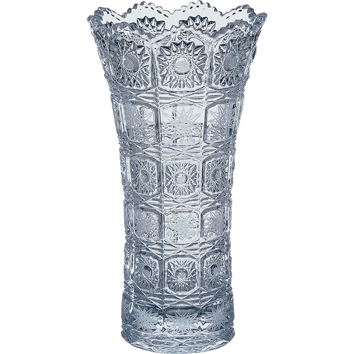 ボヘミア　クリスタル　花瓶28cm　SVV-601の写真
