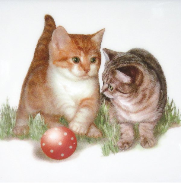 リンドナー　ウォールピクチャー　子猫(二匹)とボールのサムネイル