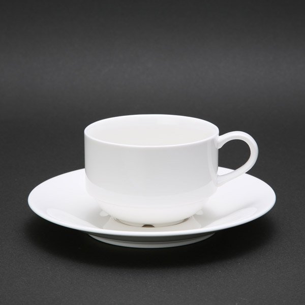 ミヤオ　ファッションホワイト　スタッカブルコーヒーカップ&ソーサー FM900-216-205 の写真