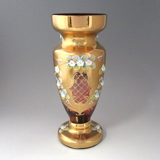 ボヘミア　ハイエナメル　花瓶  EGH-21Rの写真