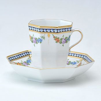 ヘレンド　真珠の首飾り　コーヒーカップ＆ソーサー（オクタゴナル）　GPN-4306-0-00 の写真