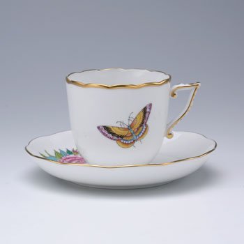 ヘレンド　RP(薔薇と蝶)　コーヒーカップ&ソーサー　RP-20706-0-00 の写真
