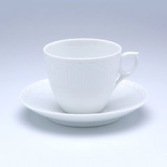 ロイヤルコペンハーゲン　ホワイトハーフレース　コーヒーカップ&ソーサー　1017276(1 128 071)の写真