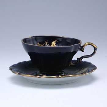 リンドナー　クリサンシマコバルト　コーヒーカップ&ソーサーの写真
