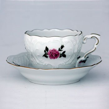 リンドナー　ピンクローズ　コーヒーカップ&ソーサー の写真