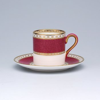 ウェッジウッド　ユーランダーパウダールビー　コーヒーカップ&ソーサー（ボンド） の写真