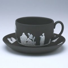 ウェッジウッド　ジャスパー・ブラック　ティーカップ&ソーサーの写真