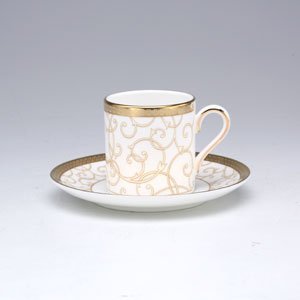 ウェッジウッド　セレスチャルゴールド　コーヒーカップ&ソーサー（ボンド） の写真