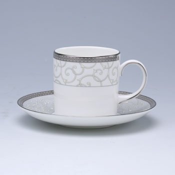 ウェッジウッド　セレスチャルプラチナ　コーヒーカップ&ソーサー(キャン) の写真
