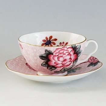 ウェッジウッド　ハーレクインコレクション　カッコー　ティーカップ&ソーサー（ピンク） の写真