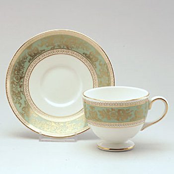 ウェッジウッド　コロンビアセージグリーン　ティーカップ&ソーサー(珈琲紅茶兼用)のサムネイル