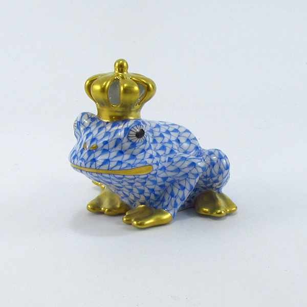 ヘレンド　大人の動物園ブルー　蛙の王様　VHB-15817-0-00の写真