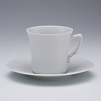 フッチェンロイター　バロネスホワイト　コーヒーカップ&ソーサー の写真