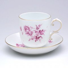 ヘキスト　ラーツヘル・紫の花　コーヒーカップ&ソーサーの写真