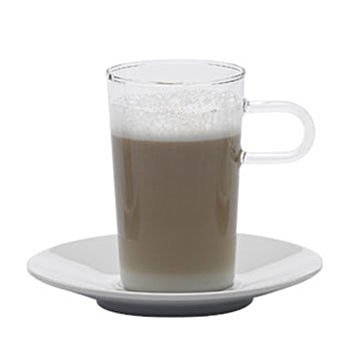 トレンドグラス　COSTAU-C　グラスコーヒーカップ＆ポーセリンソーサー　210717の写真