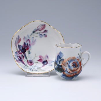 マイセン　現代花(青い花模様)　モカカップ&ソーサー　611010-23581 のサムネイル