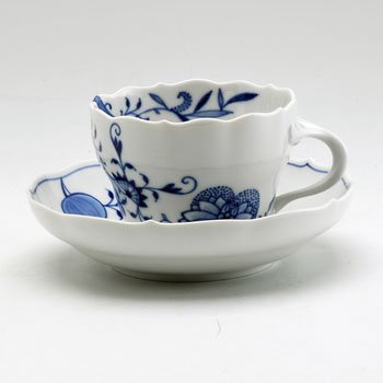 マイセン　ブルーオニオンスタイル　コーヒーカップ&ソーサー　801001-00582 　の写真
