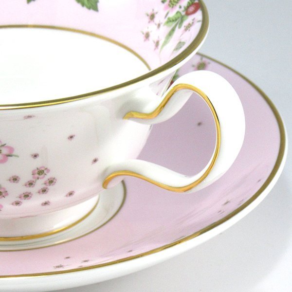 ウェッジウッド　ワイルドストロベリー・ブルーム　ティーカップ&ソーサー(ピオニー)　ピンクのサムネイル
