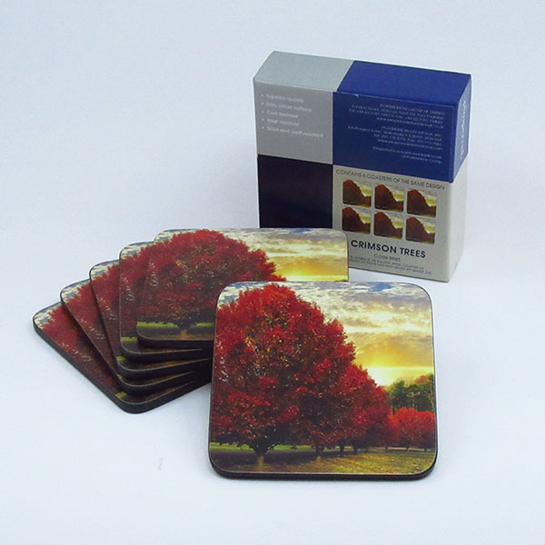 ピンパーネル　コースター6pcsセット　Crimson Trees　X0010268885の写真